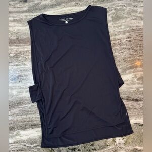 Women's Sleeveless Black Tank Top Size Small with Open Sides